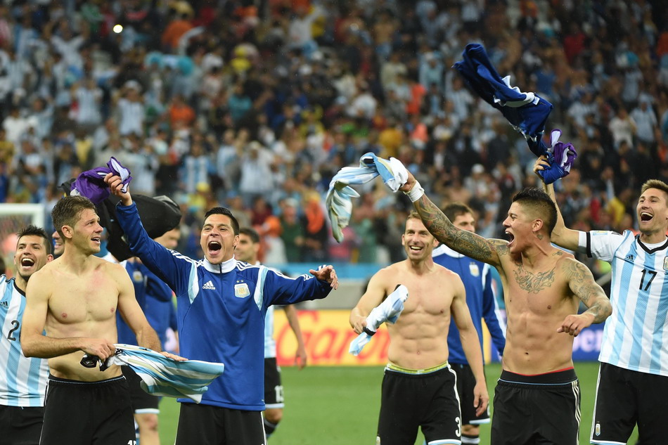 世界杯--阿根廷队闯入决赛
