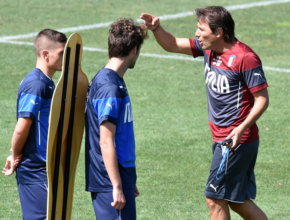意大利国家足球队在新主帅孔蒂带领下展开集训