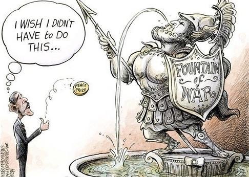 奥巴马空袭IS近2000次 国外漫画讽刺美国中东