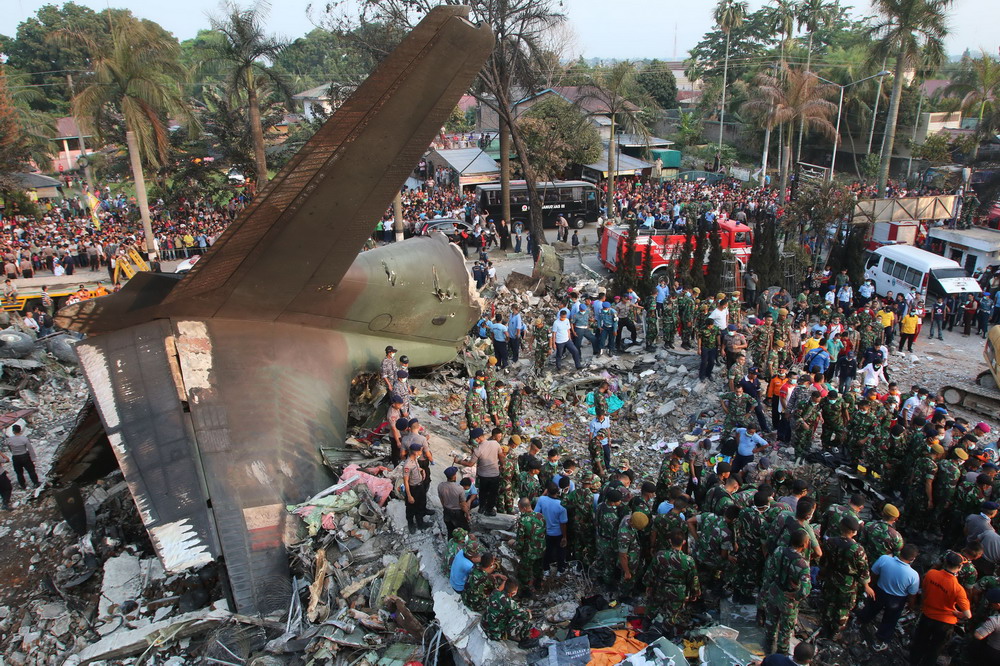 印尼军机坠机事故死亡人数升至141人
