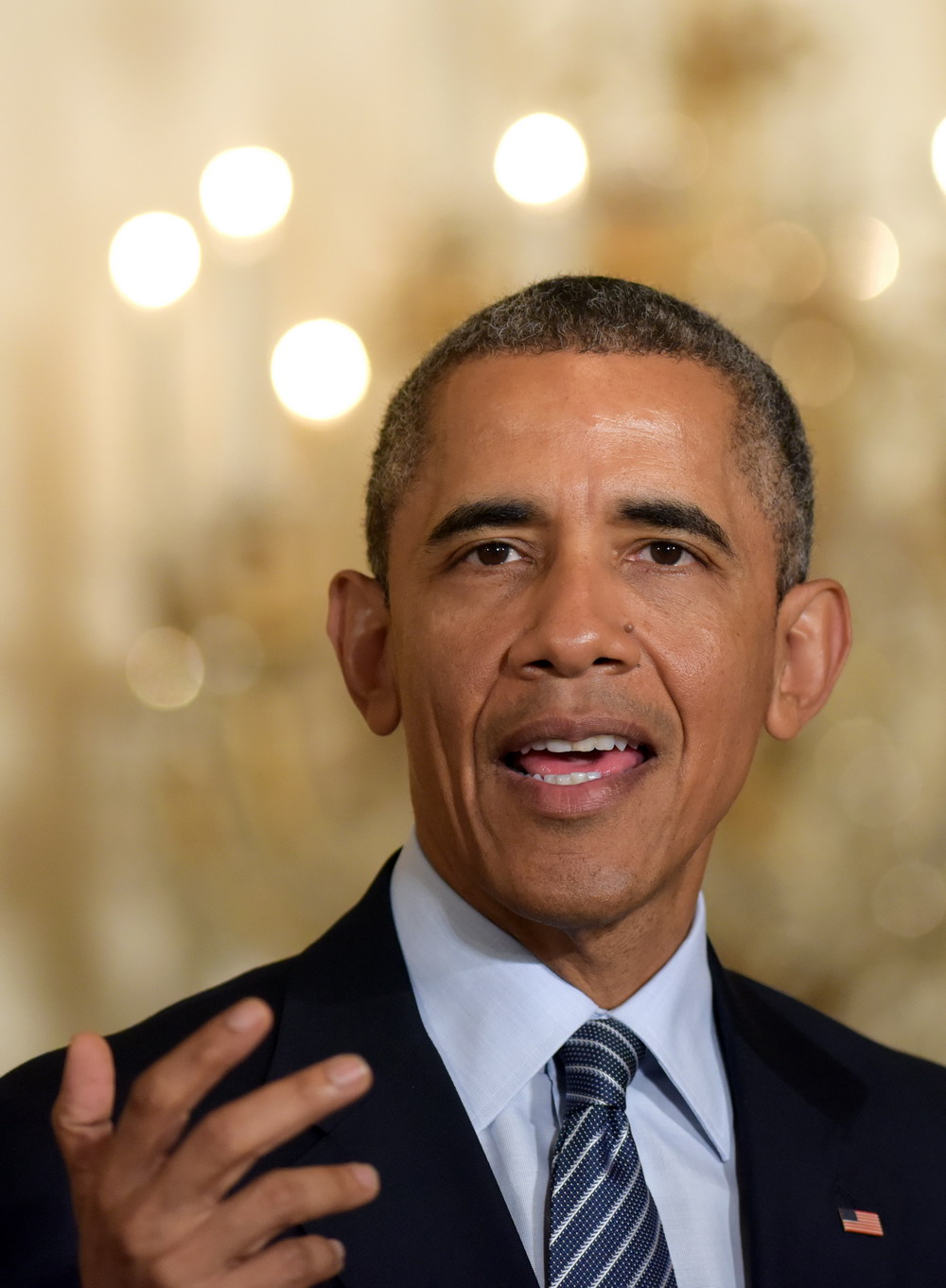 8月3日，在美国华盛顿白宫，美国总统奥巴马就清洁电力计划发表讲话。