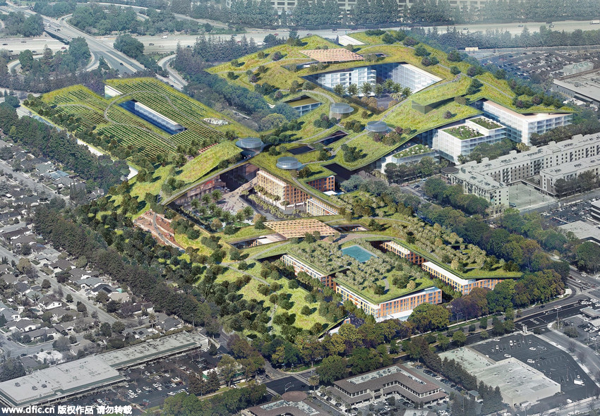 美硅谷将建世界最大绿色屋顶 办公休闲应有尽有 /东方IC 