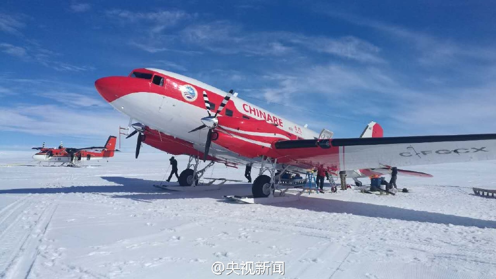 中國飛機首降南極冰蓋之巔【3】