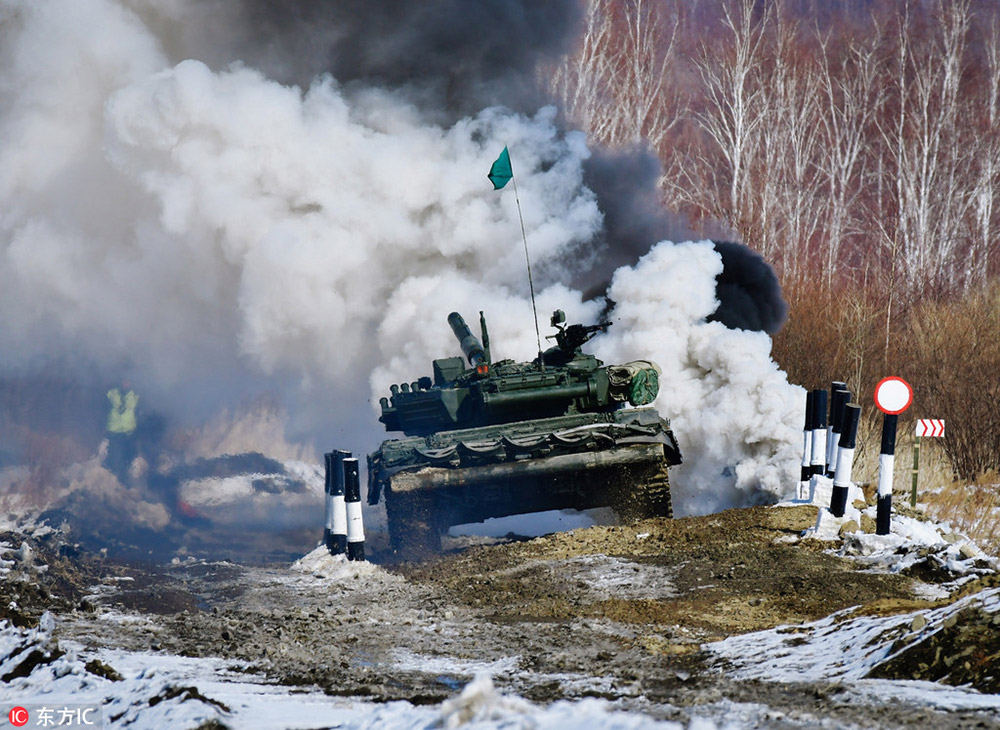2017國際軍事競賽坦克兩項預選賽在俄羅斯舉行【7】