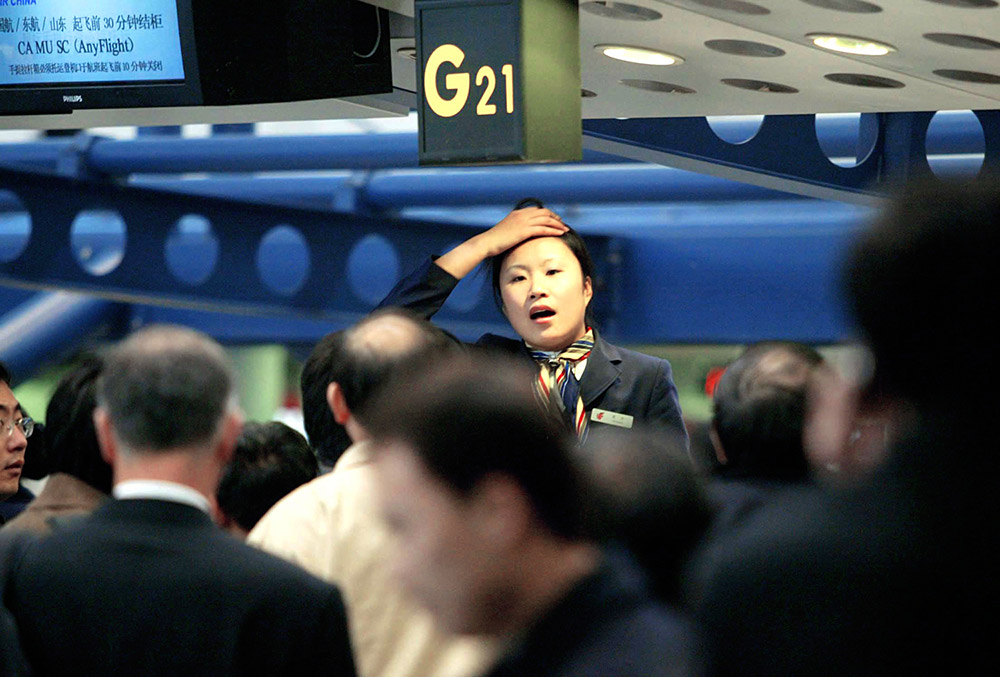 2005年12月1日首都機場遭遇大霧，大量旅客滯留