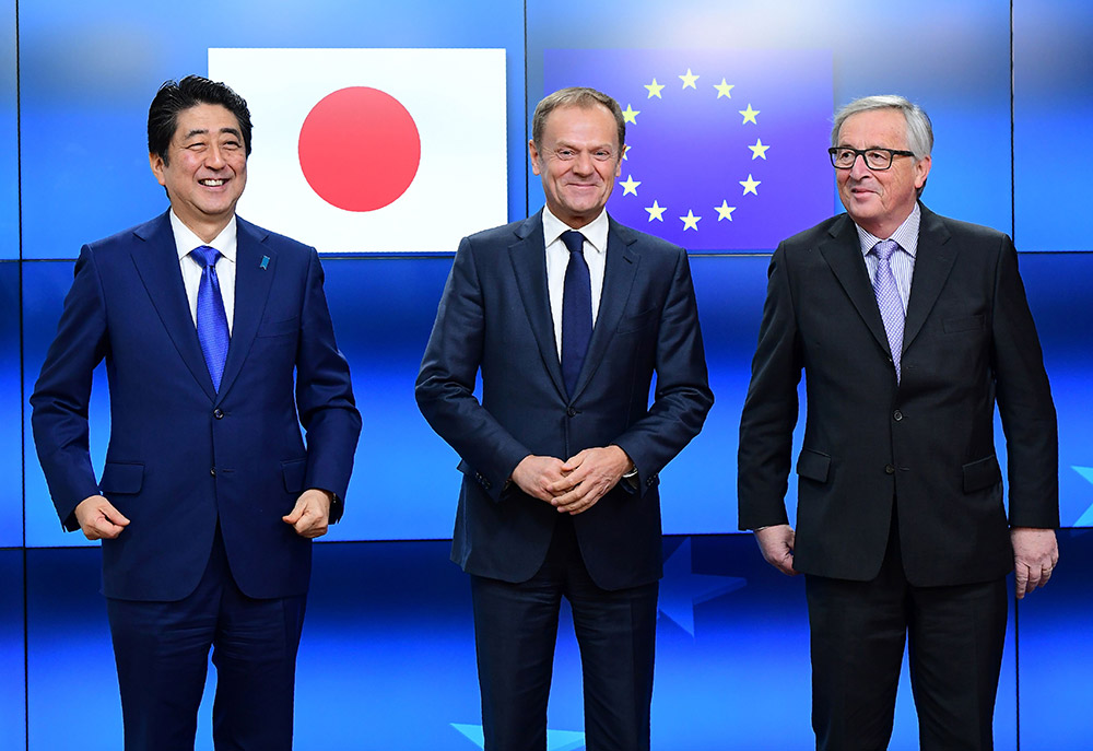 欧盟表示将推动今年内与日本达成自贸协定