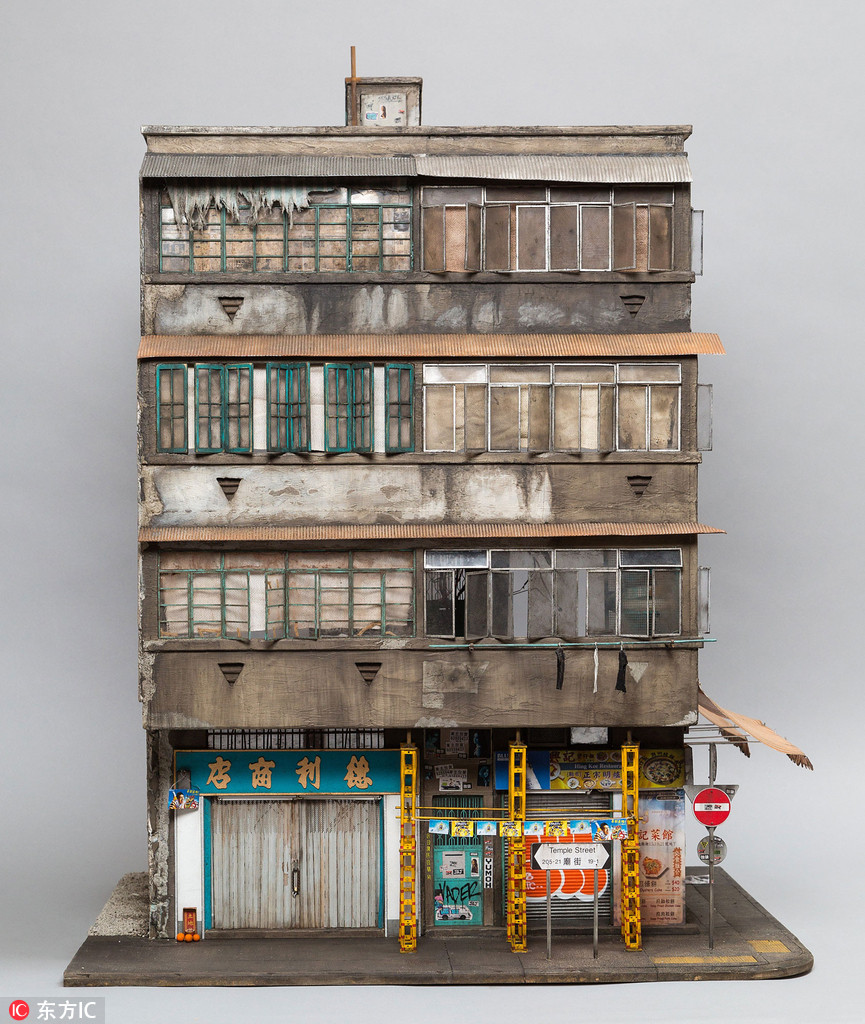 藝術家打造微縮模型 香港4層樓壓縮成1米高【6】