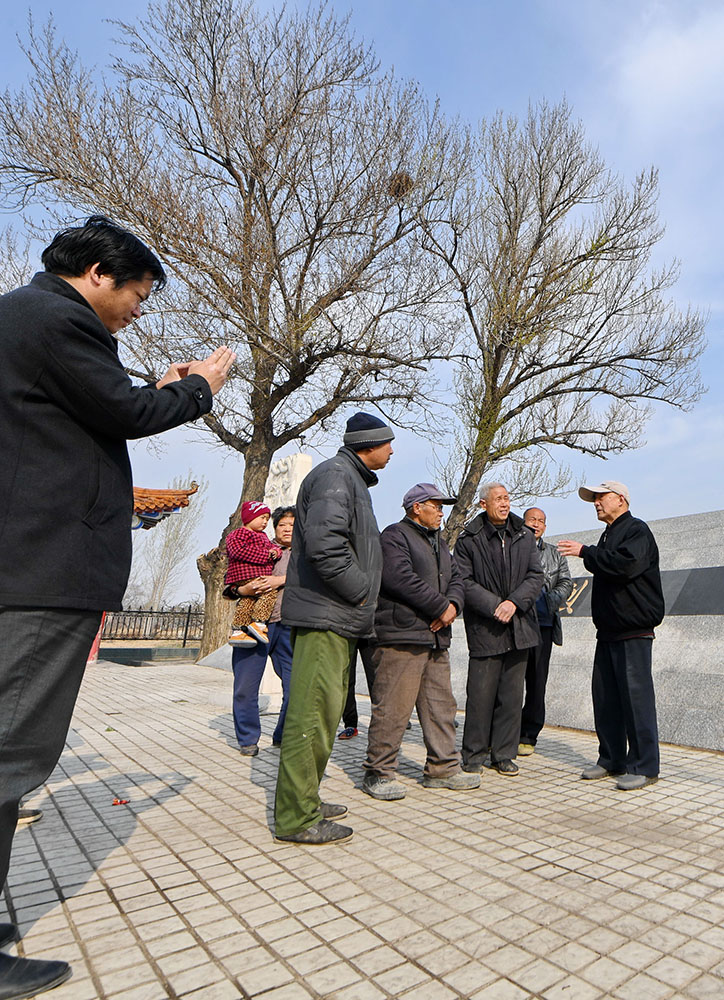 3月29日，曹穎講述八路軍抗戰事跡。