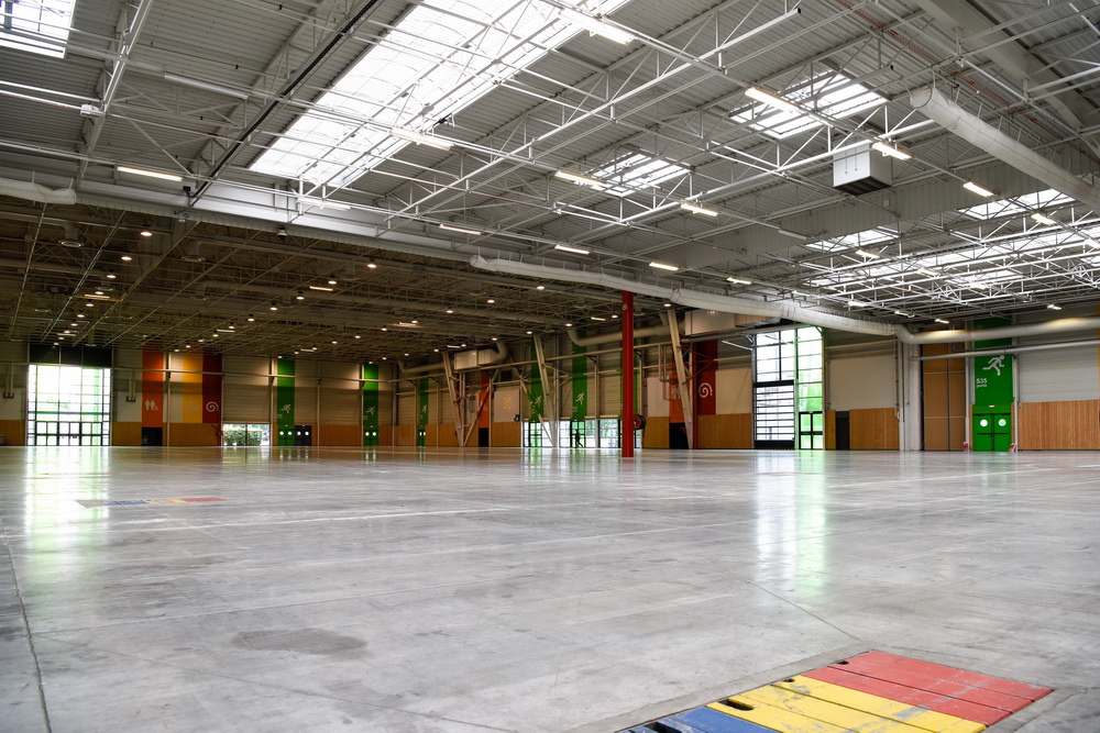 這是5月15日拍攝的布爾歇展覽中心內景。在巴黎奧申委的規劃當中，此處將作為主新聞中心。