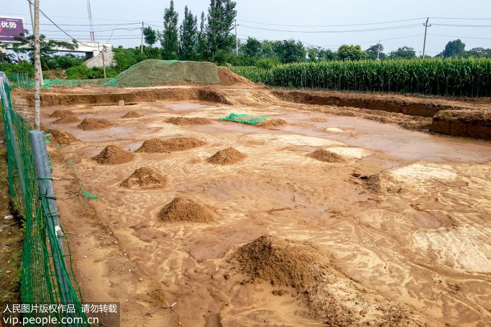 7月30日，文物考古工作者在河南鶴壁劉庄遺址再次進行考古發掘。