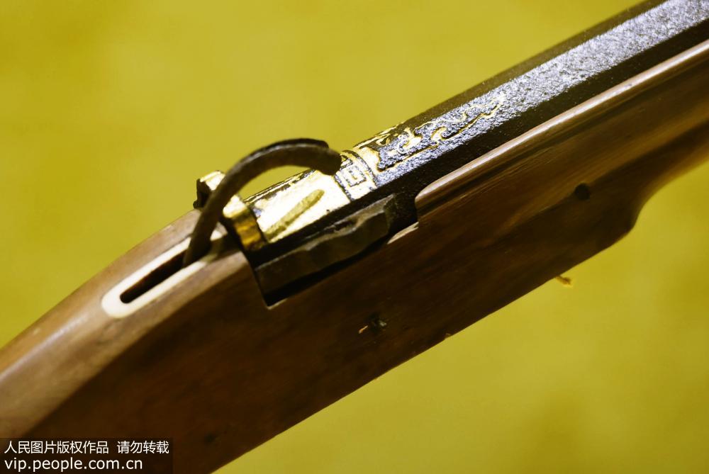 9月3日，在浙江省博物館拍攝到的乾隆御用“百中槍”。