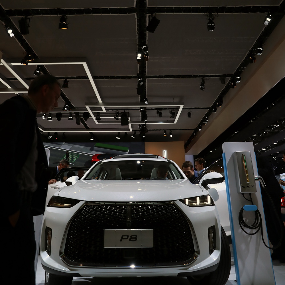 中国新能源车闪亮法兰克福车展