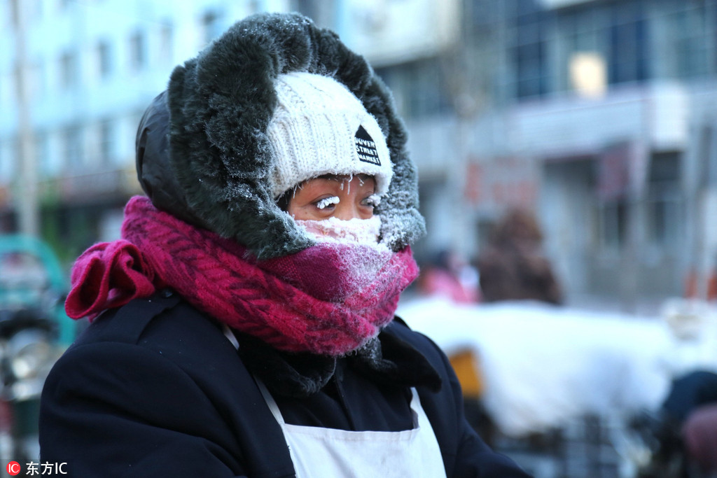 黑河：大寒时节出现持续降温 达近零下40度严寒天气【2】