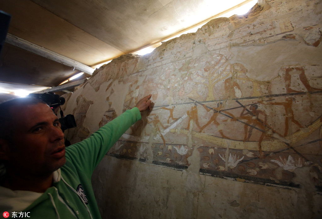 埃及發現4400年前女祭司墓穴 內有罕見壁畫保存良好【2】