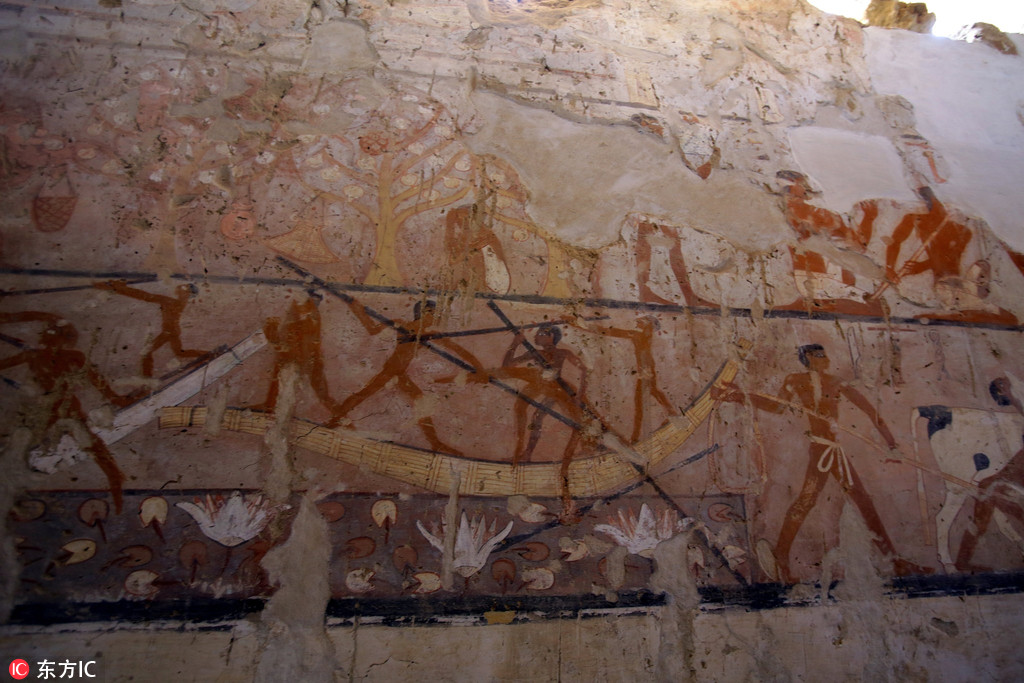 埃及發現4400年前女祭司墓穴 內有罕見壁畫保存良好【5】