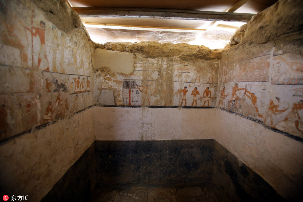 埃及發現4400年前女祭司墓穴 內有罕見壁畫保存良好【3】