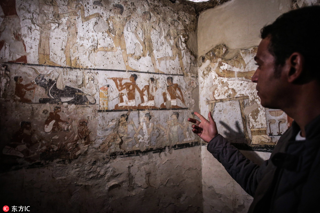 埃及發現4400年前女祭司墓穴 內有罕見壁畫保存良好【6】