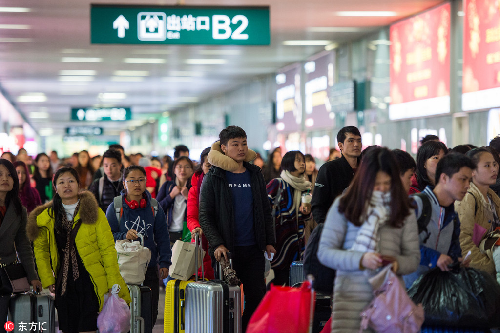 深圳北站春運返程高峰持續 單日抵達旅客超20萬【4】