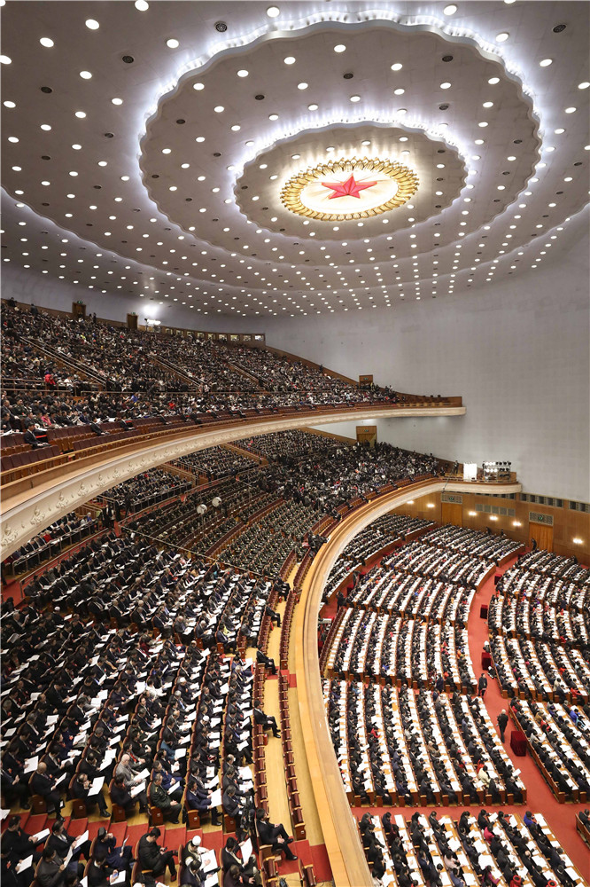 第十三屆全國人民代表大會第一次會議在北京人民大會堂開幕。新華社記者 龐興雷 攝