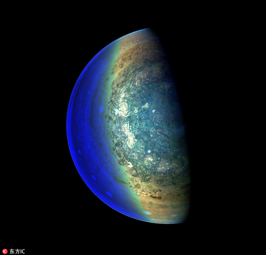 木星如此像地球 Nasa发现木星内部喷射气流和模式气旋 图片频道 人民网