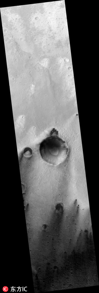 NASA在火星发现了一个“吃豆人”陨坑【5】