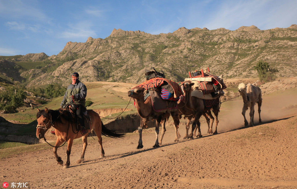 新疆哈萨克族牧民夏季“生命大迁徙”