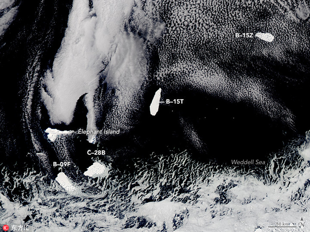 孤獨漂浮18年！巨型冰山B-15正在迅速融化消失【5】