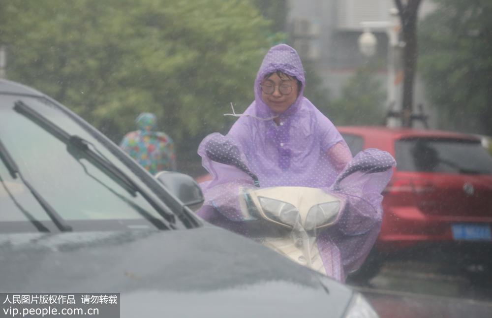 江蘇南通：台風帶來大風大雨 市民出行受影響【6】