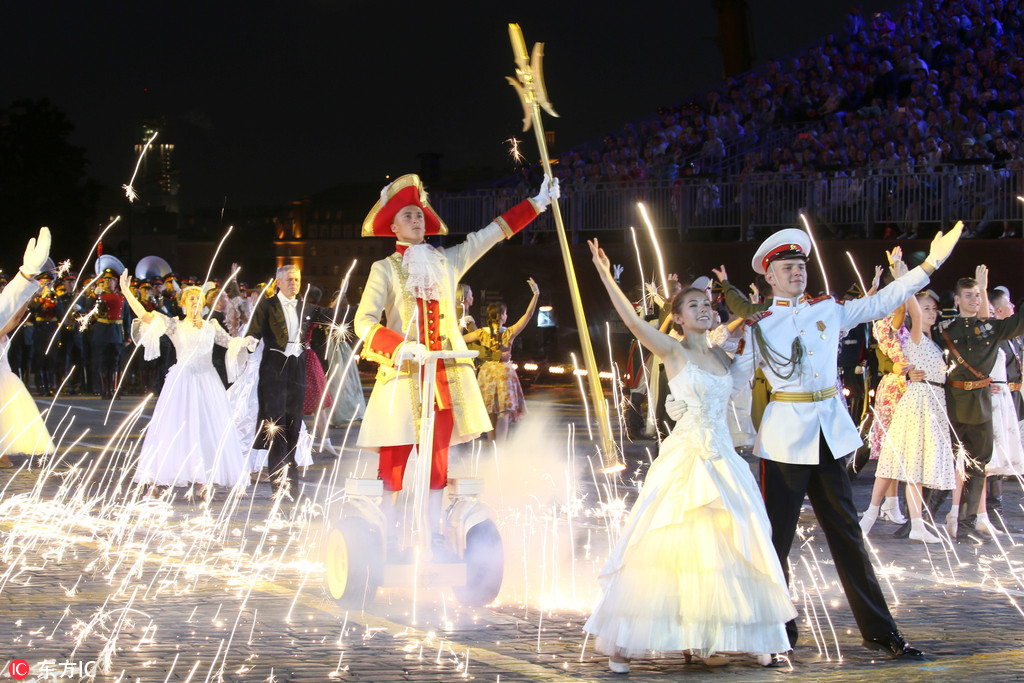 2018俄羅斯國際軍樂節舉行 莫斯科紅場成音樂海洋