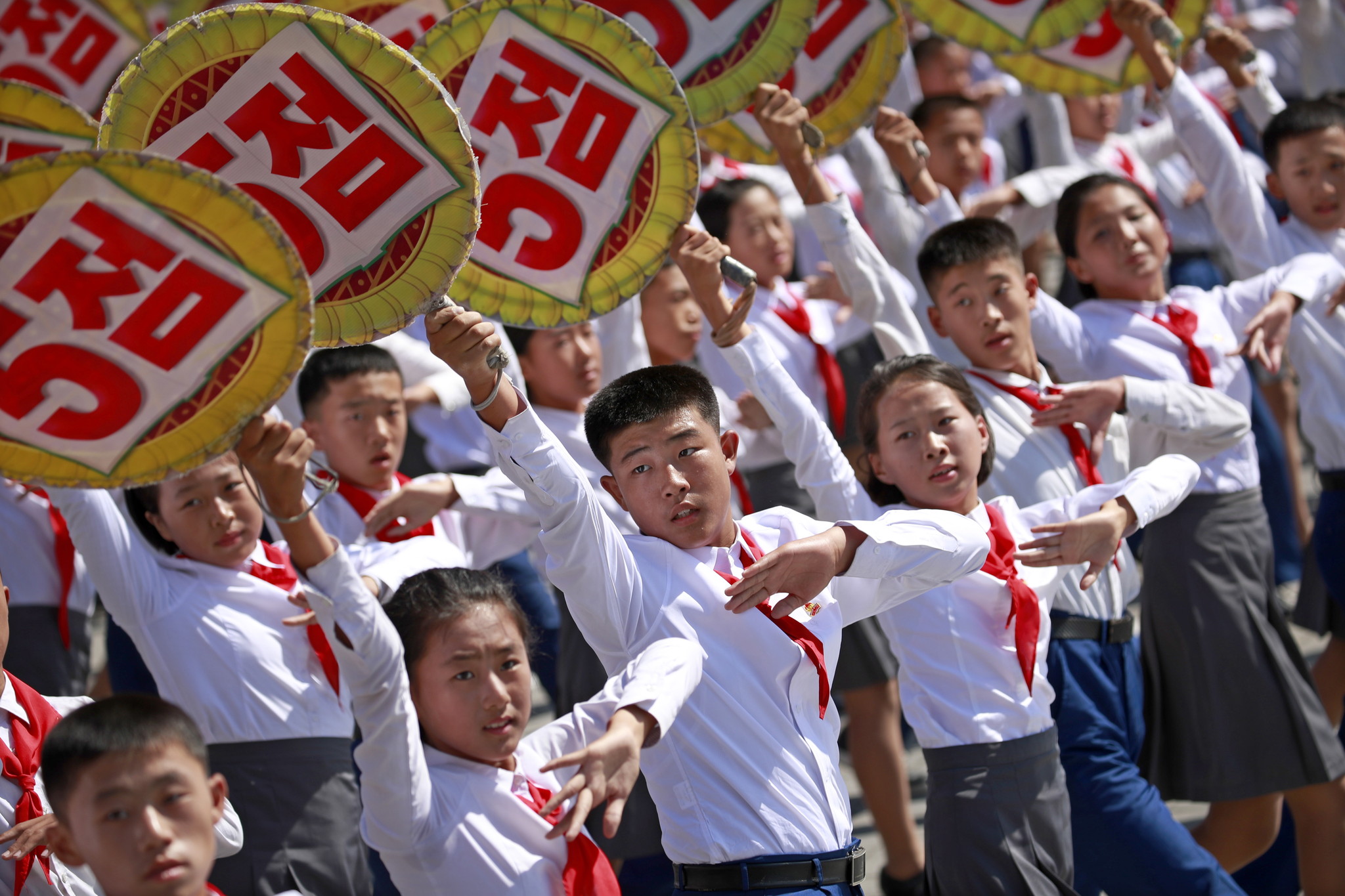 當地時間2018年9月9日，朝鮮平壤，朝鮮在平壤金日成廣場舉行盛大的閱兵式，慶祝建國70周年。HOW HWEE YOUNG/東方IC