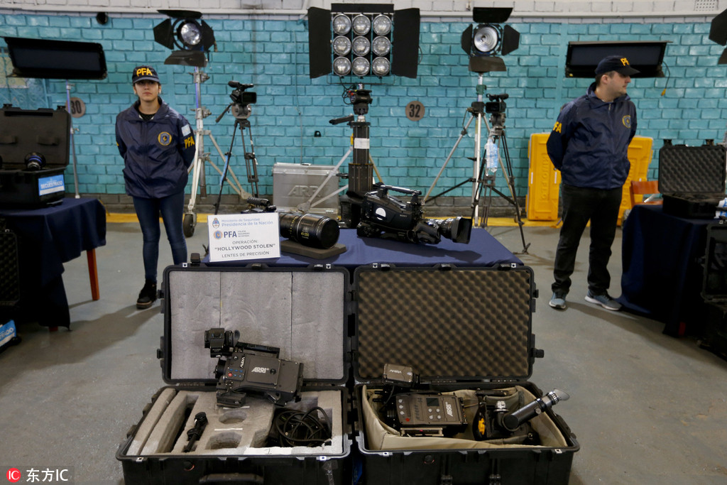阿根廷警方破獲一起好萊塢攝影器材盜竊案 總價值達300萬美元