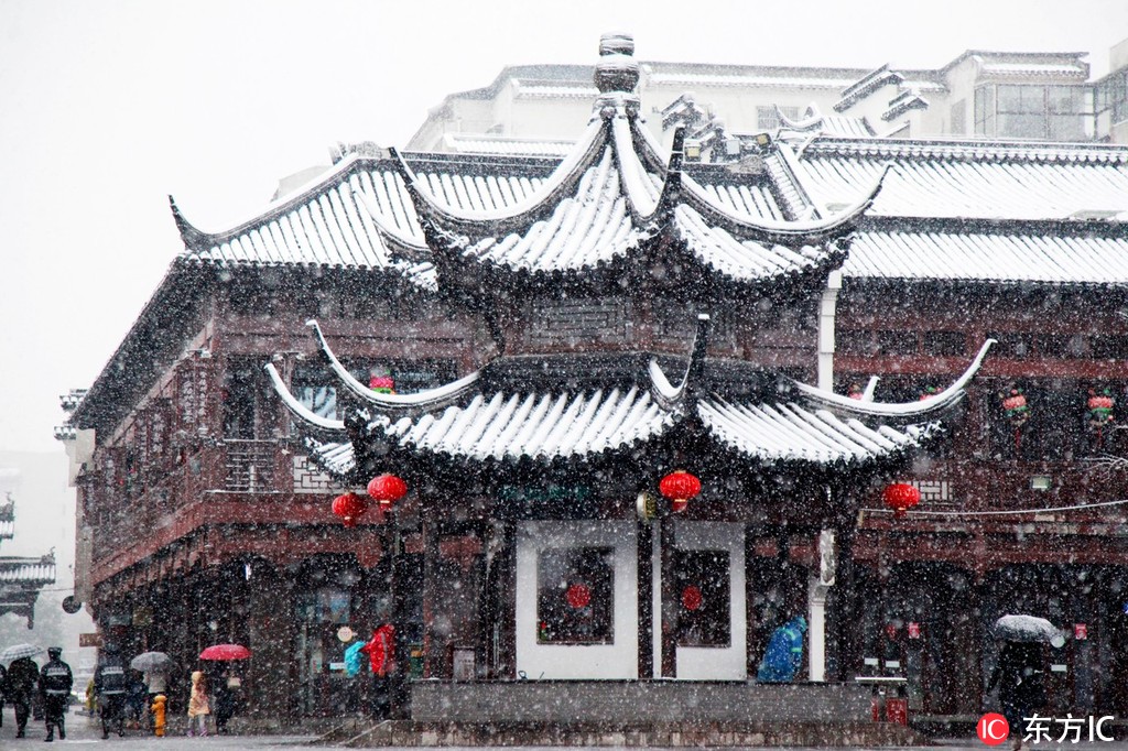 南京迎来2019年首场大雪