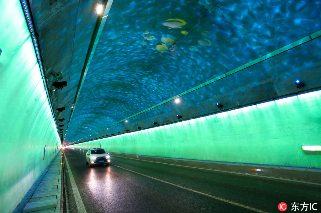 2019年1月9日拍攝的貴州省六威高速公路黃家屋基“海底隧道”。