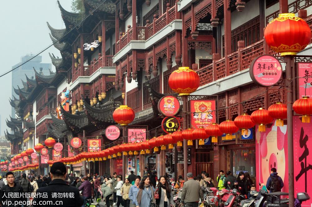 上海：2019豫園新春民俗燈會將試燈 眾多游客賞燈游覽【5】