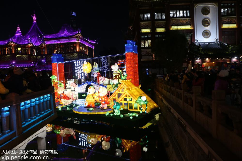 1月22日，2019上海豫園新春民俗藝術燈會現場。