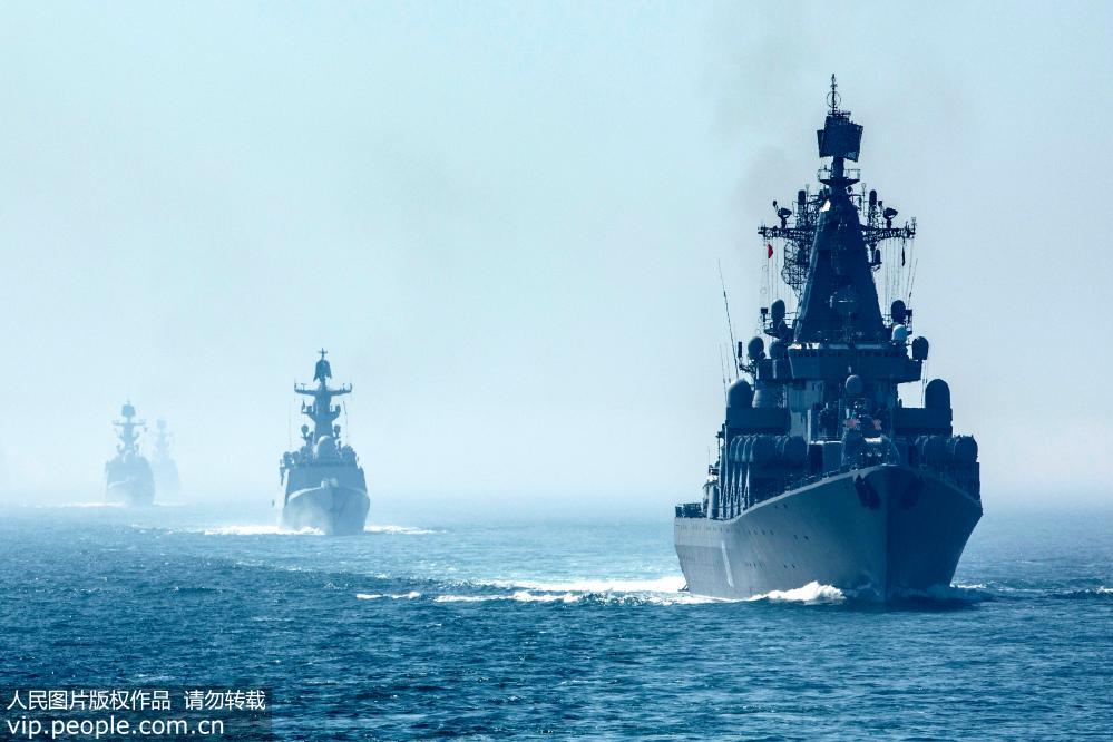 中俄“海上联合―2019”军事演习青岛举行