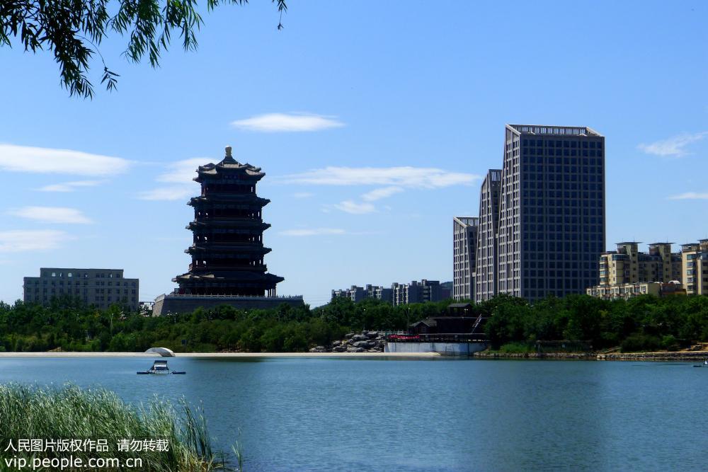 北京：永定河門城湖段藍綠交織水清岸綠【7】