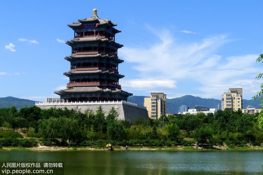 北京：永定河門城湖段藍綠交織水清岸綠【3】