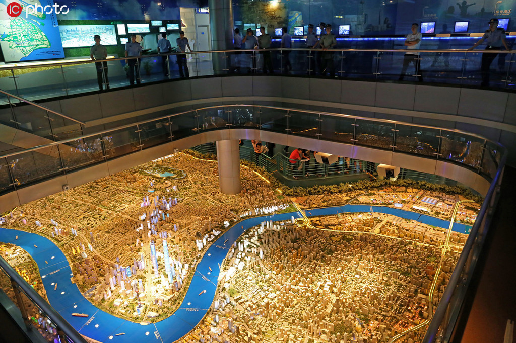 上海市縮微景觀模型。（2019年9月19日拍攝）