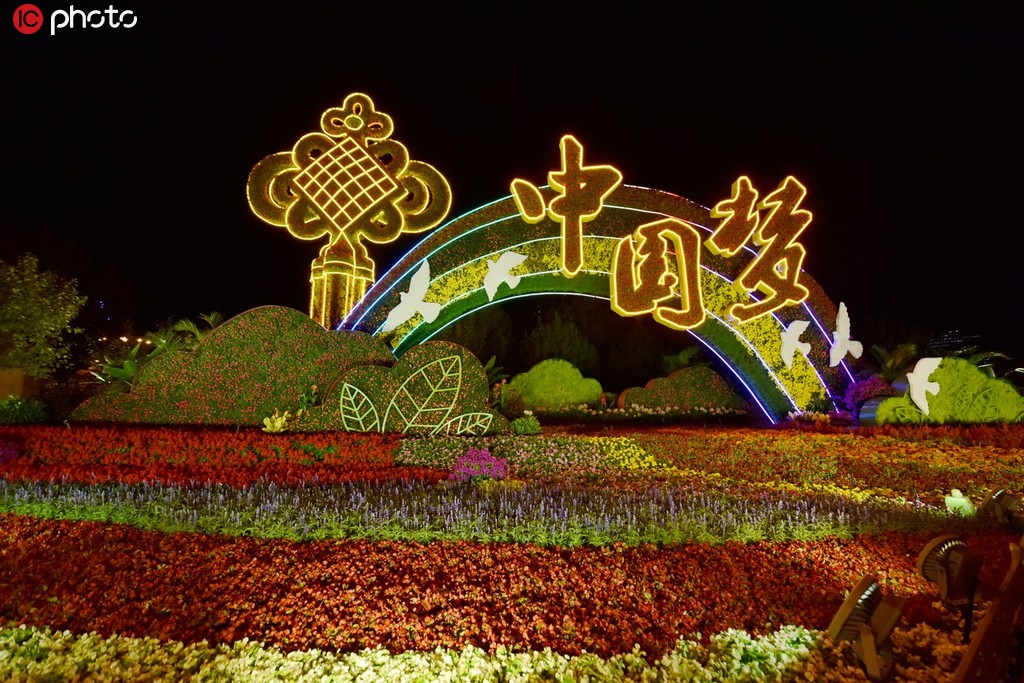 北京長安街十二座主題花壇景觀照明流光溢彩美輪美奐【3】