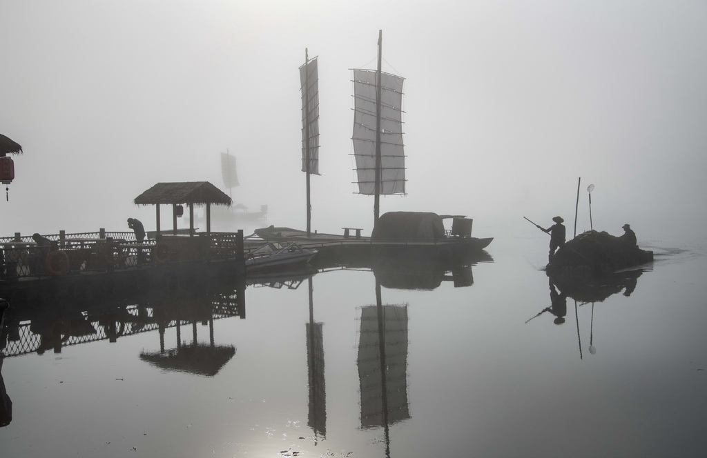 10月29日拍攝的神農架大九湖風光。