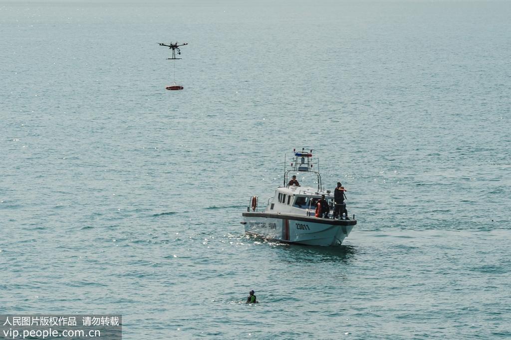 海南海口：2019年瓊州海峽客滾船海上大型應急救助綜合演練舉行【7】