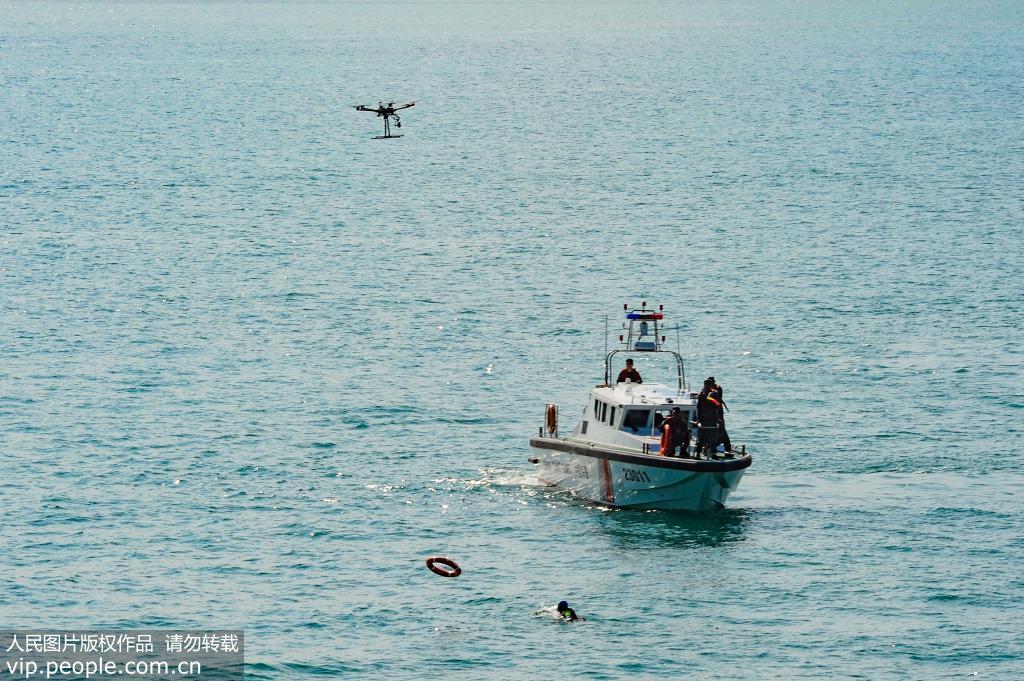 海南海口：2019年瓊州海峽客滾船海上大型應急救助綜合演練舉行【8】