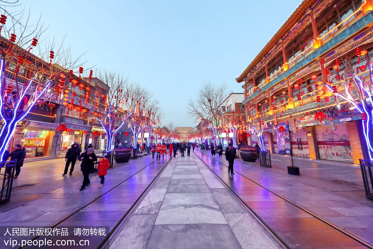 北京：前門大街流光溢彩迎新春【2】