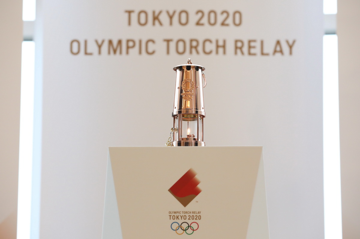這是4月1日在聖火交接儀式上拍攝的東京奧運會聖火火種燈。新華社發（東京奧組委供圖）