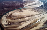 航拍春季新疆塔里木河