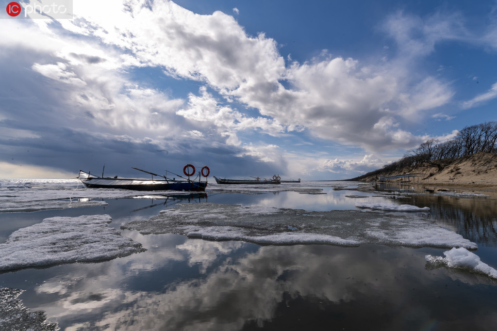 冰層逐漸融化 中俄界湖興凱湖現跑冰排奇觀【3】