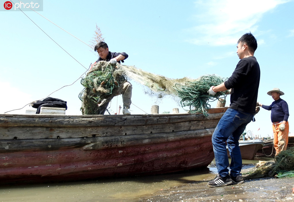 江蘇連雲港：黃渤海東海海域伏季休漁5月1日開始 返港漁民准備休漁【3】