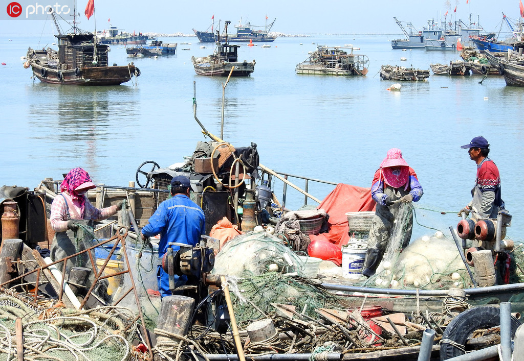 江蘇連雲港：黃渤海東海海域伏季休漁5月1日開始 返港漁民准備休漁【9】