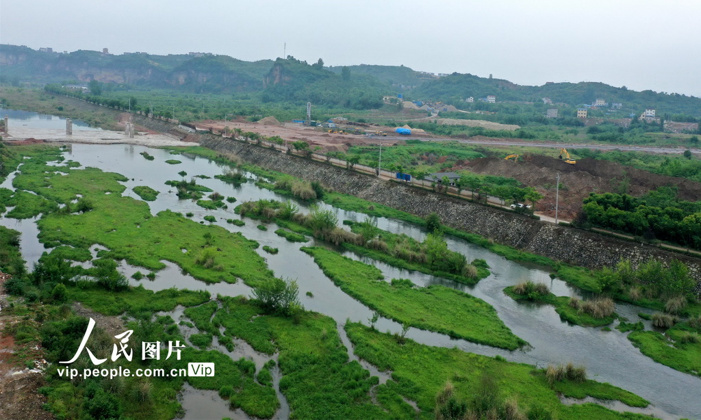 湖北宜昌：修復后的黃柏河生態濕地現濱水景觀【8】